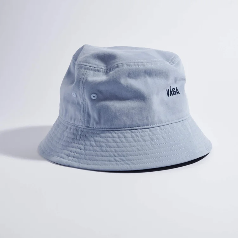 Vaga Washed Cotton Bucket Hat in Postal Blue-1