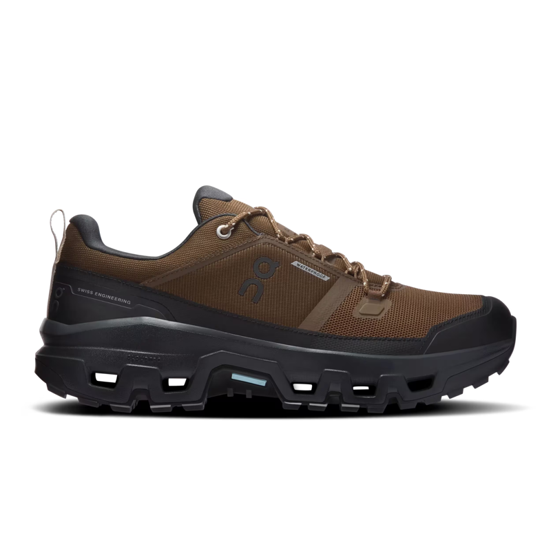 On Running Men's Cloudrock Low Waterproof in Earth/Black
