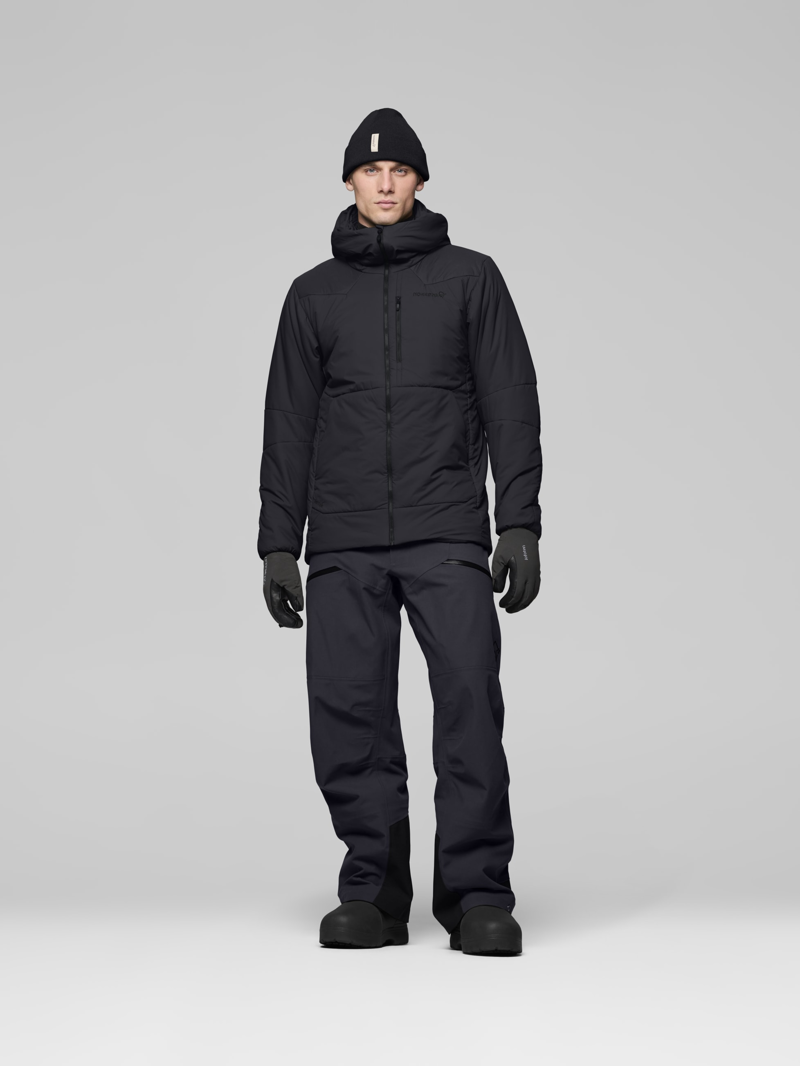 Norrona Men's Tamok Thermo80 Zip Hood in Caviar Black-4