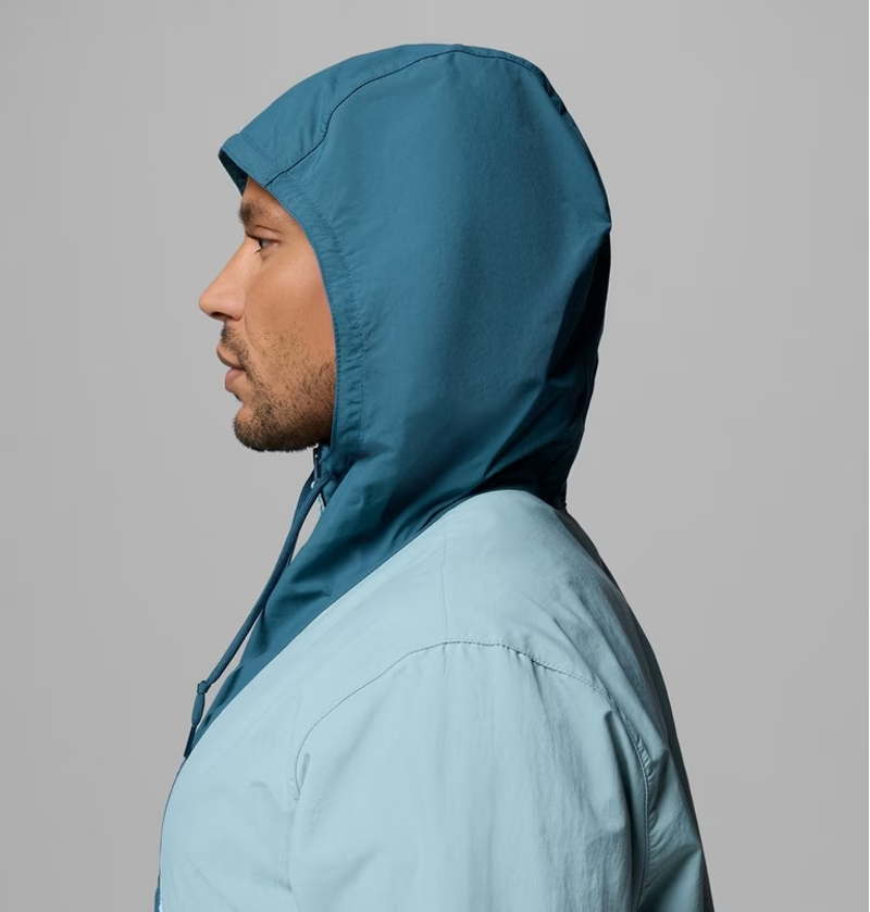 Columbia Men's Spire Valley Hooded Windbreaker in Crushed Blue/Everblue-5