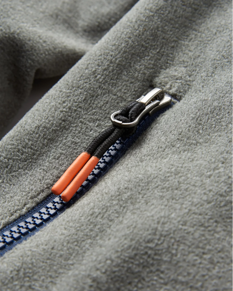 Passenger Men's Switchback Recycled Micro Polartec Fleece in Grey Marl 2-4