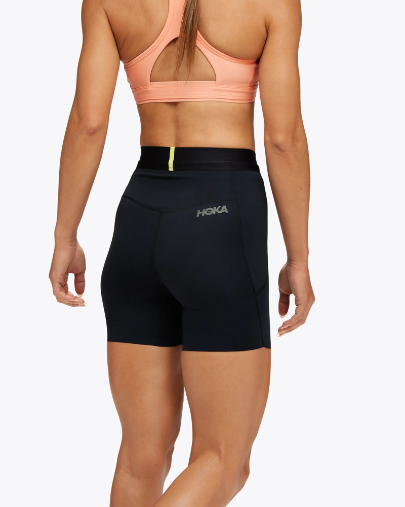 Hoka Women's Novafly 6 Knit Shorts in Black-1