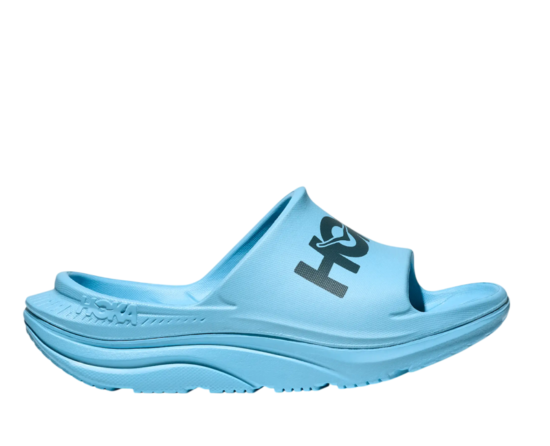 Hoka Ora Athletic Slide in Soaring Blue/Faded Navy