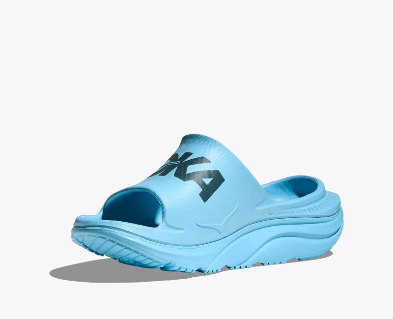 Hoka Ora Athletic Slide in Soaring Blue/Faded Navy-6