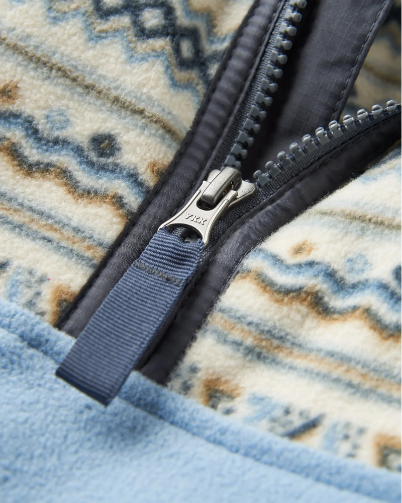 Passenger Men's Set Off Recycled Polar 1/4 Zip Fleece in Geo Stripe Birch-7