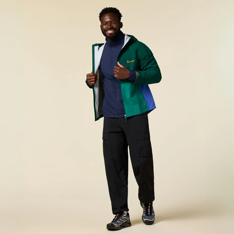 Cotopaxi Men's Cielo Rain Jacket in Kale and Malachite-5