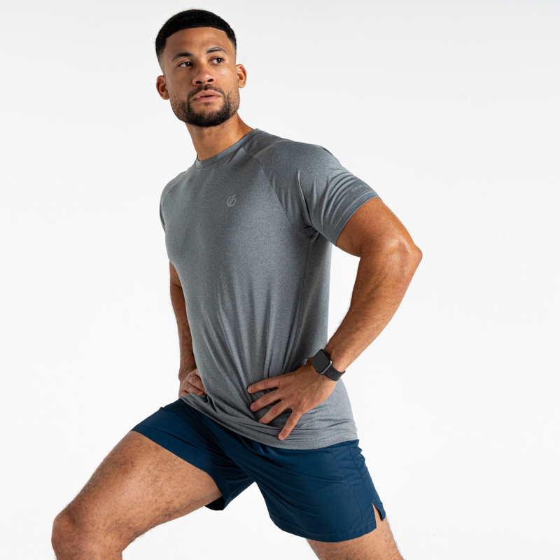 Dare2b Men's Accelerate Fitness Tee in Lead Grey-7