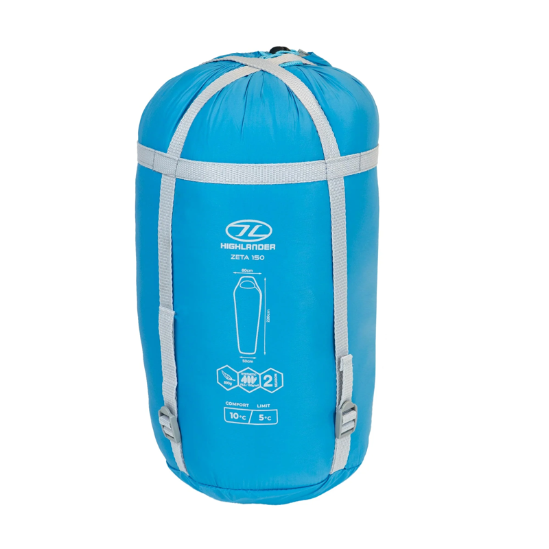 Highlander Zeta 150 Sleeping Bag in Sky Blue-4