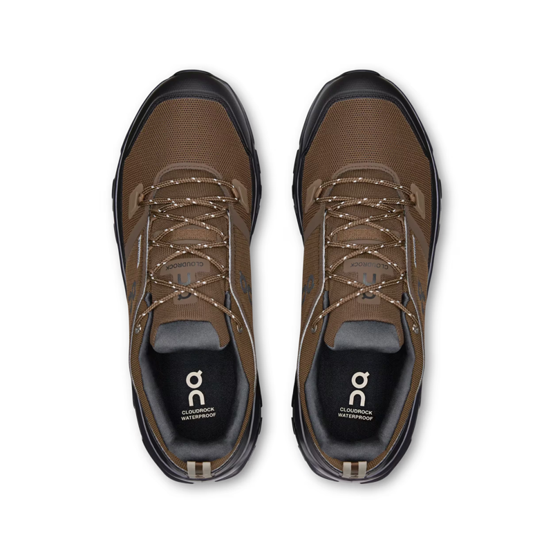 On Running Men's Cloudrock Low Waterproof in Earth/Black-3