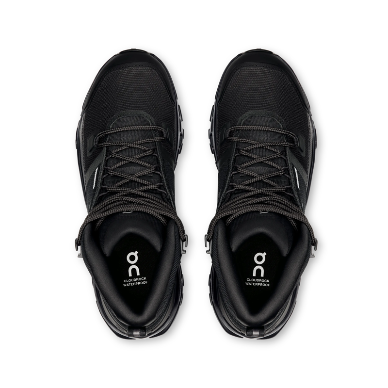 On Running Women's Cloudrock Mid WP in Black/Black-2