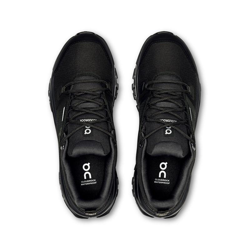 On Running Women's Cloudrock Low WP in Black/Black-2