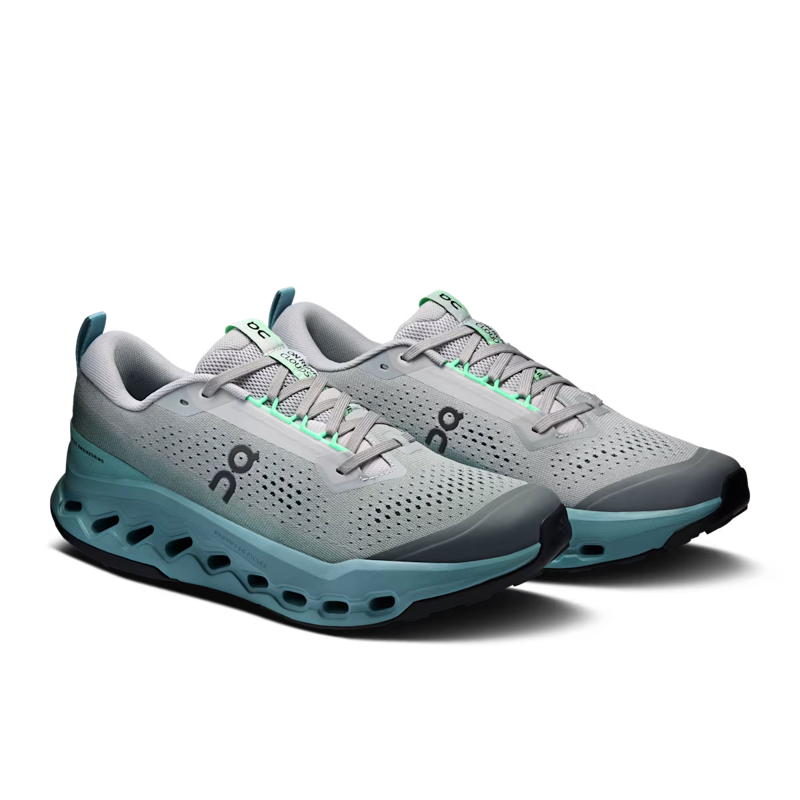 On Running Men's Cloudsurfer Trail 2 in Platinum/Tide-2