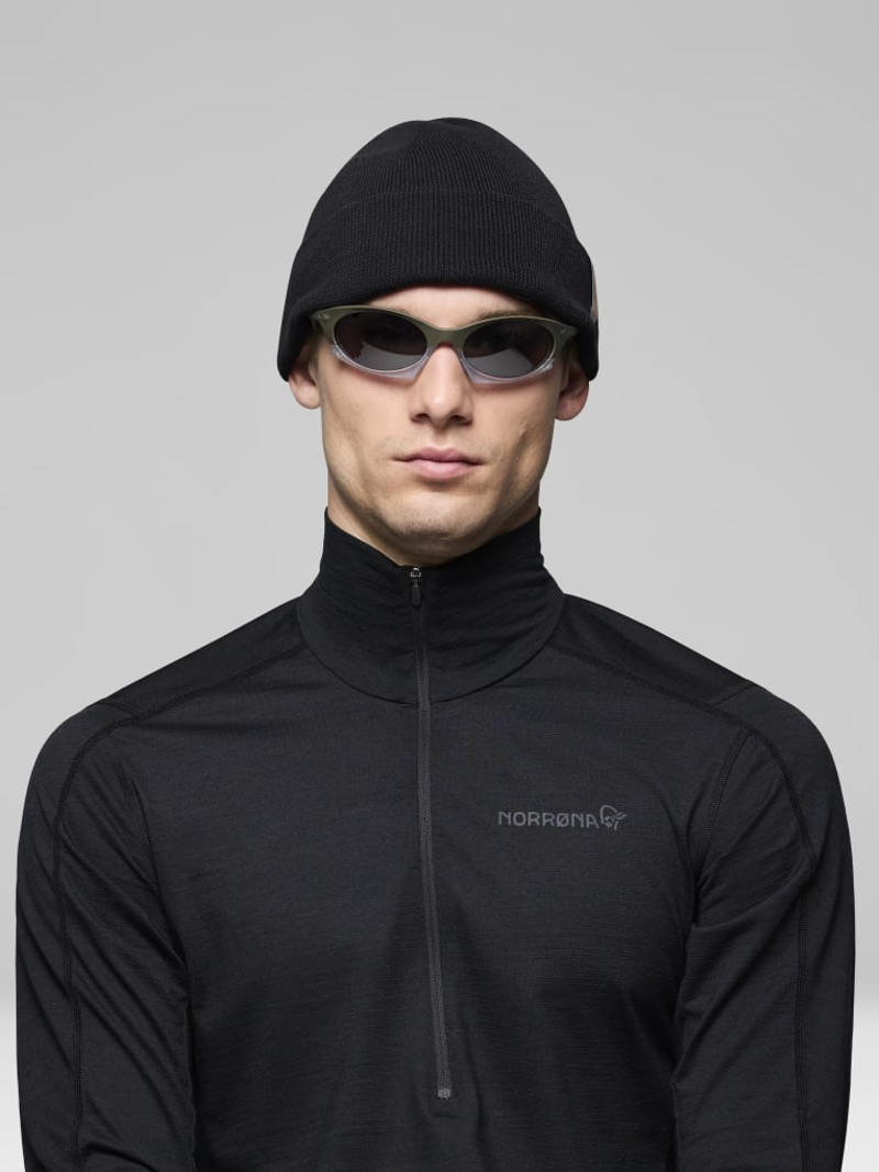 Norrona /29 Equaliser Beanie in Caviar Black-1