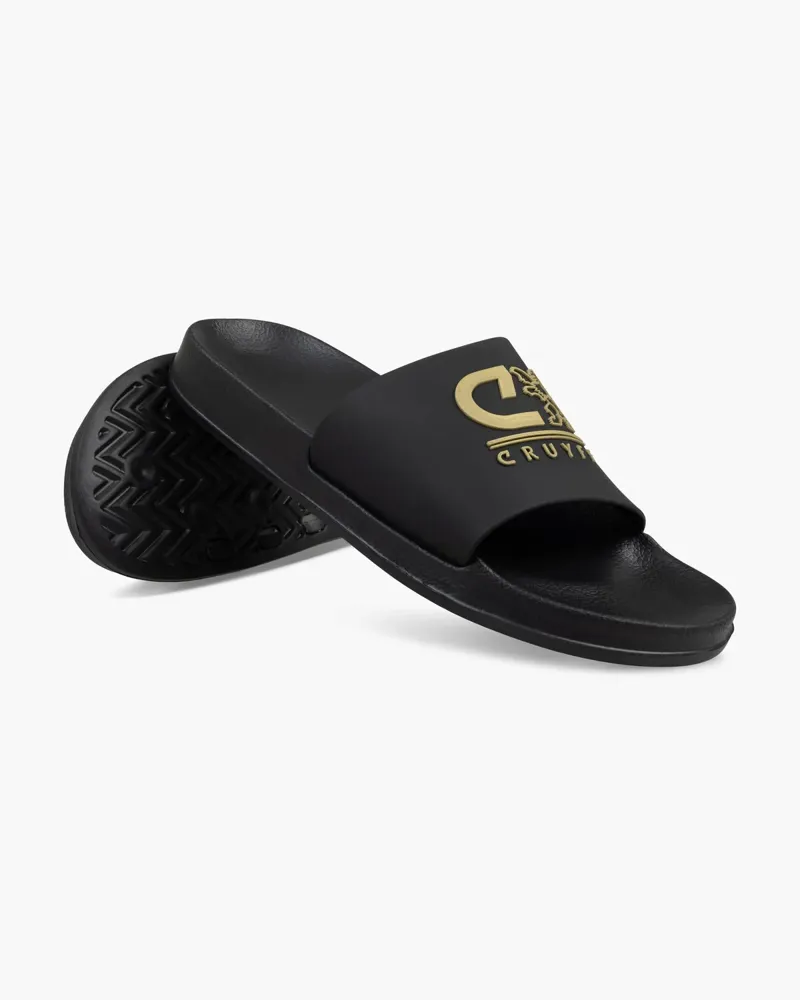 Cruyff Men's Sport Slide in Black/Gold-1