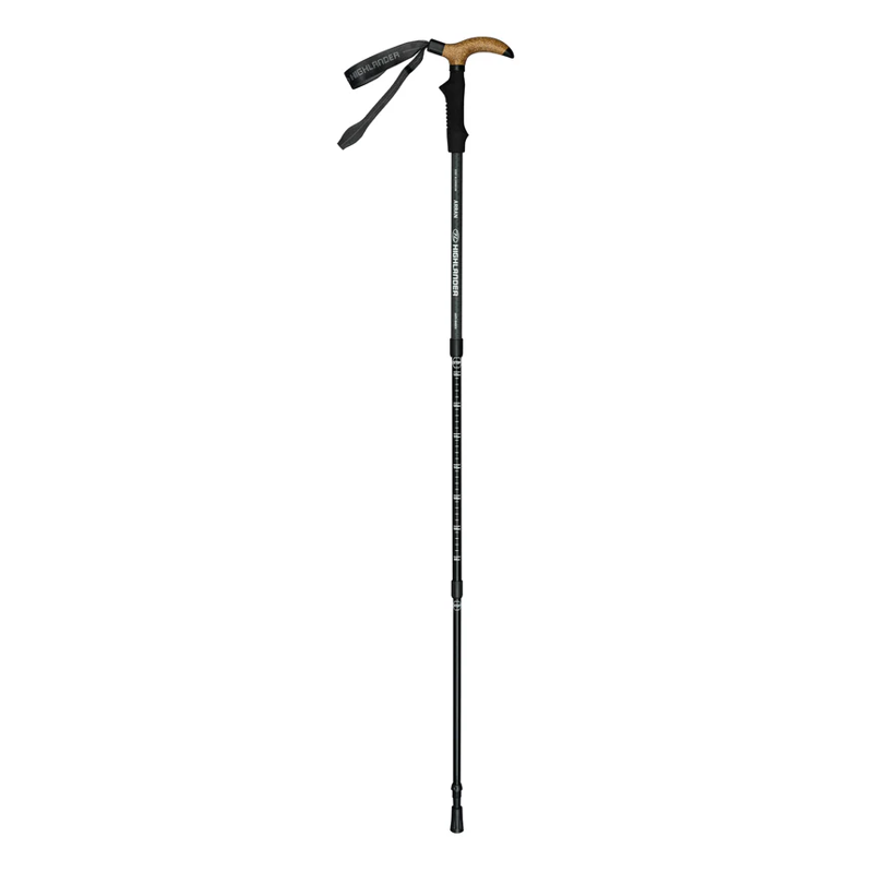 Highlander Arran Single Walking Pole in Black-1
