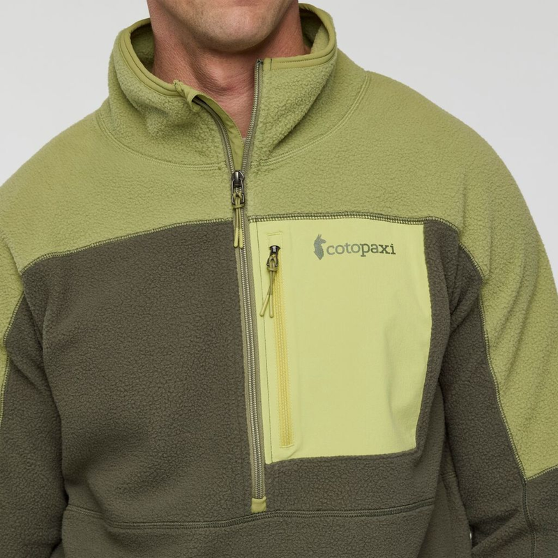 Cotopaxi Men's Abrazo Fleece Full-Zip Jacket in Seed and Fatigue-5