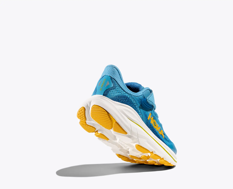 Hoka Kid's Clifton 10 Little Kids in Alpine Blue/Foggy Night-4