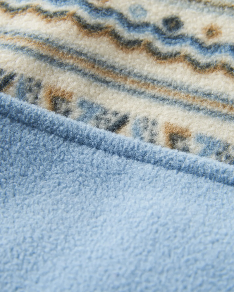 Passenger Men's Set Off Recycled Polar 1/4 Zip Fleece in Geo Stripe Birch-5