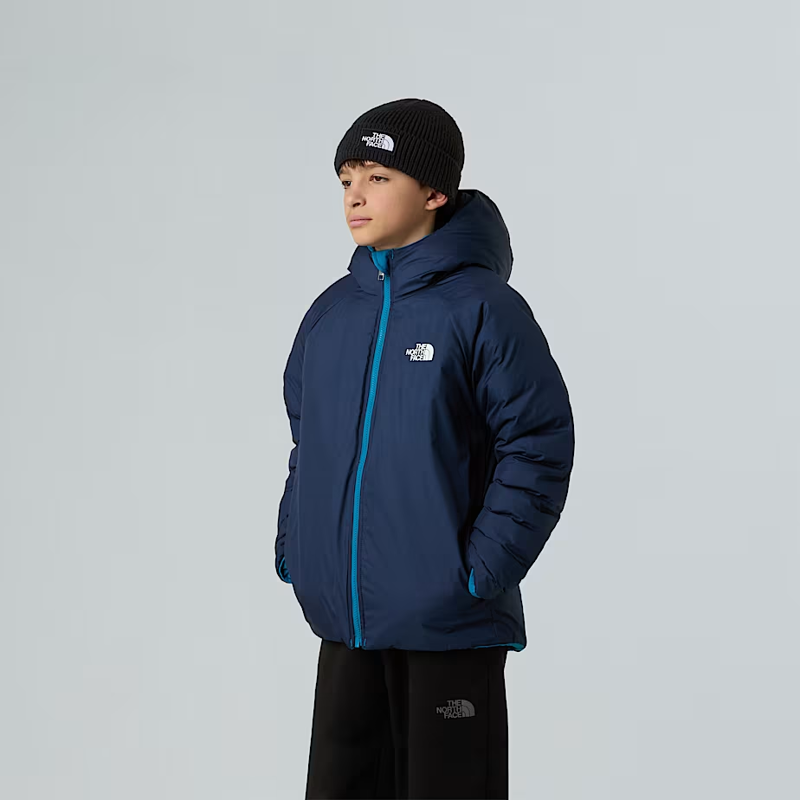 The North Face Kid's Reversible Perrito Jacket in Dusk Blue-4