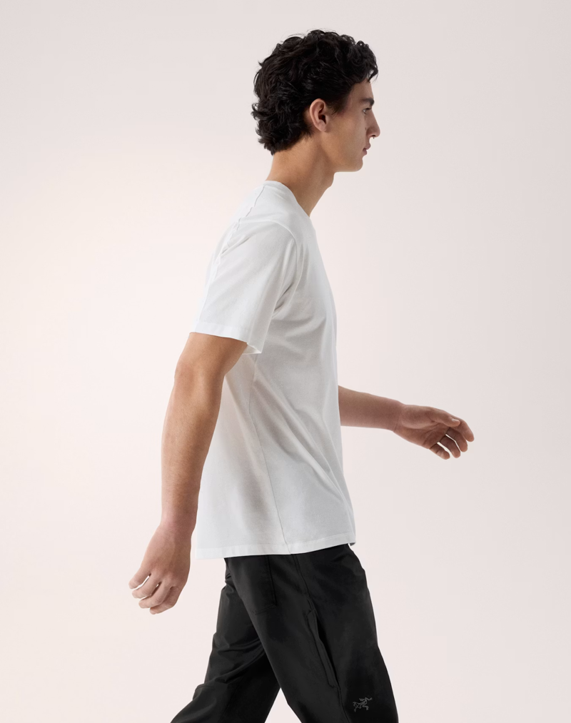 Arc'teryx Men's Kragg Cotton Bird Tee in White Light/Black-2