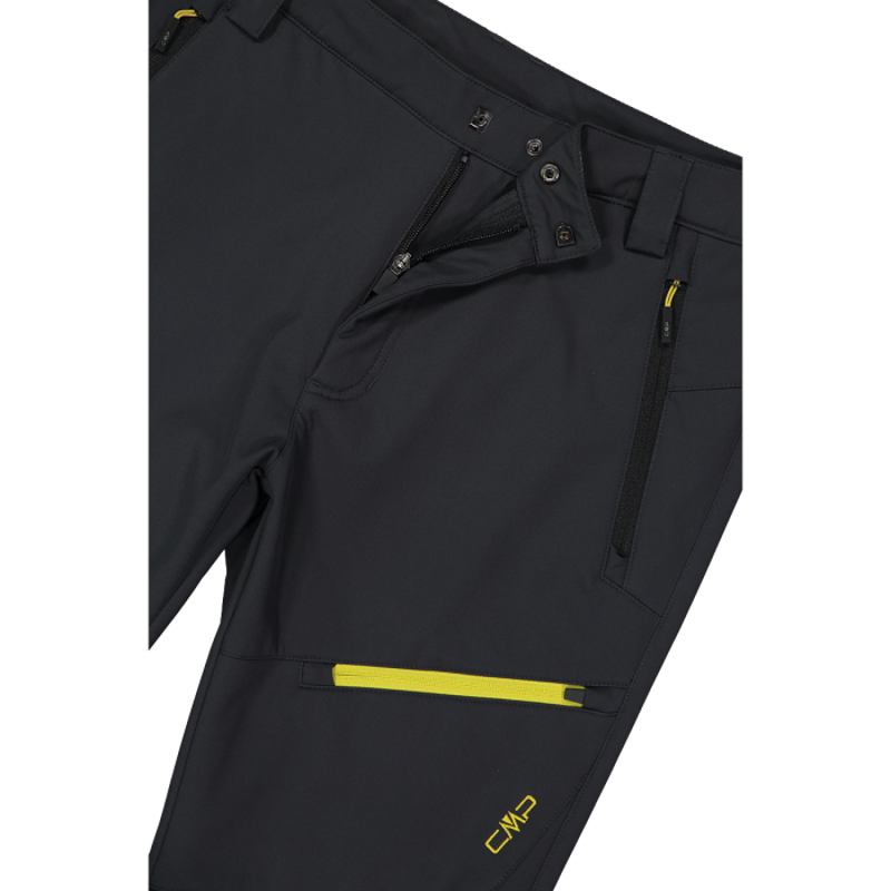 CMP Men's Softshell Slim-Fit Trousers in Antracite Nero-3