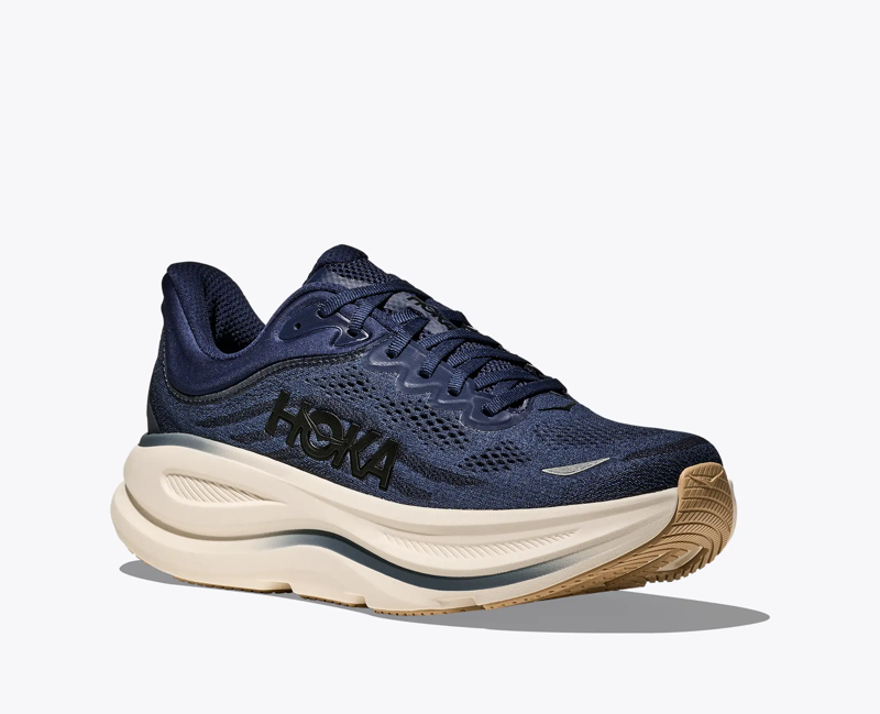 Hoka Men's Bondi 9 in Midnight Blue/Varsity Navy-2