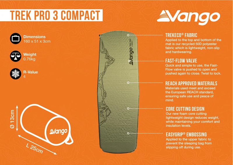 Vango Trek Pro 3 Compact in Light Olive-4