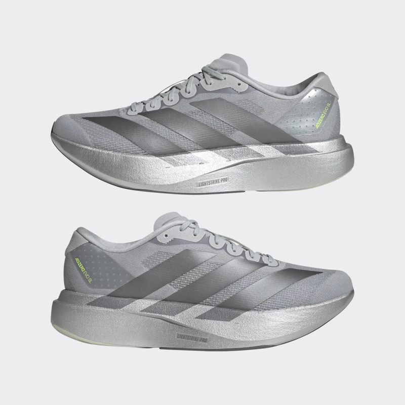 Adidas Men's Adizero Evo SL Shoes in Silver Metallic/Iron Metallic/Half Silver-8