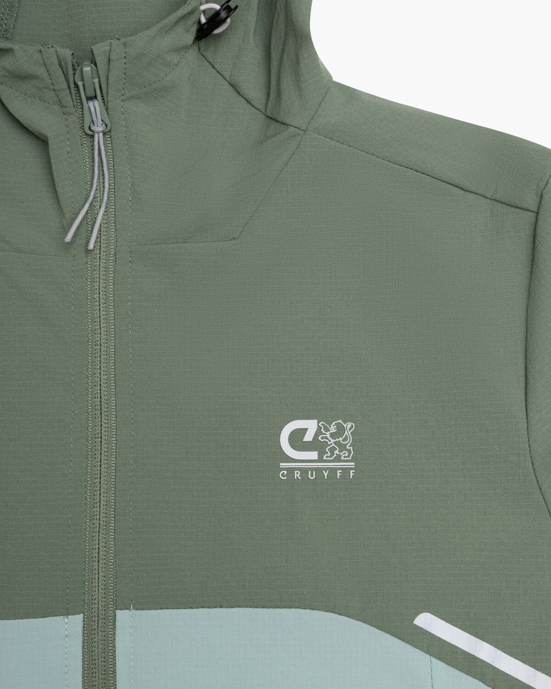 Cruyff Kid's Aquatic Tracktop in Khaki/Sage-2