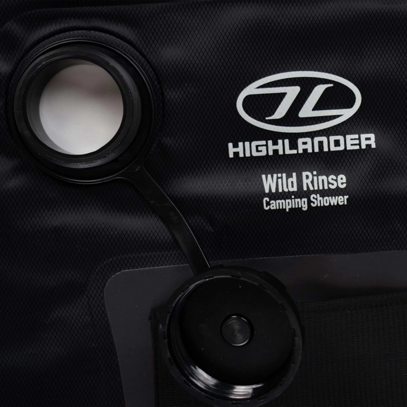 Highlander Wild Rinse Camping Solar Shower in Black-2