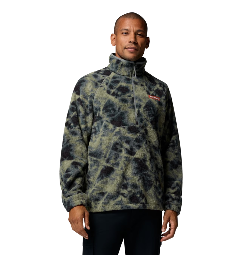Columbia Men's Timber Crest MTR Fleece Printed HZ in Sedona Sage/Ice Blue