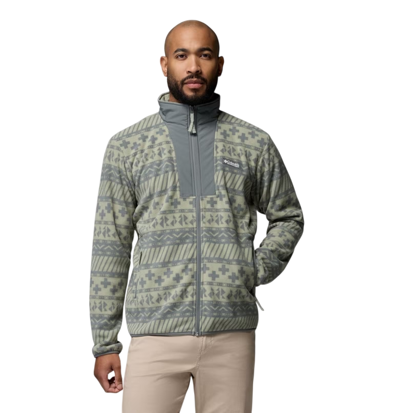 Columbia Men's Sequoia Grove II FZ Printed Fleece in Safari Wizard