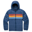 Cotopaxi Men's Fuego Down Hooded Jacket in Deep Sea Stripes