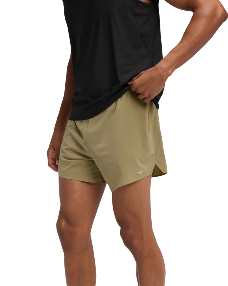 Hoka Men's Glide 5' inch Shorts w/ Brief in Wild Mushroom