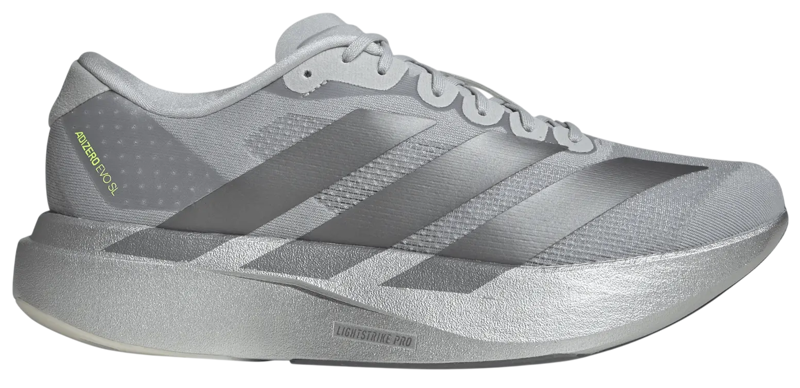 Adidas Men's Adizero Evo SL Shoes in Silver Metallic/Iron Metallic/Half Silver