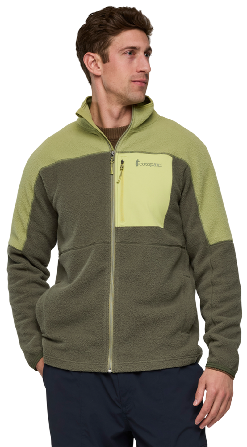 Cotopaxi Men's Abrazo Fleece Full-Zip Jacket in Seed and Fatigue