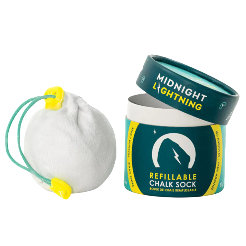Midnight Lightning Refillable Chalk Sock 57g in White