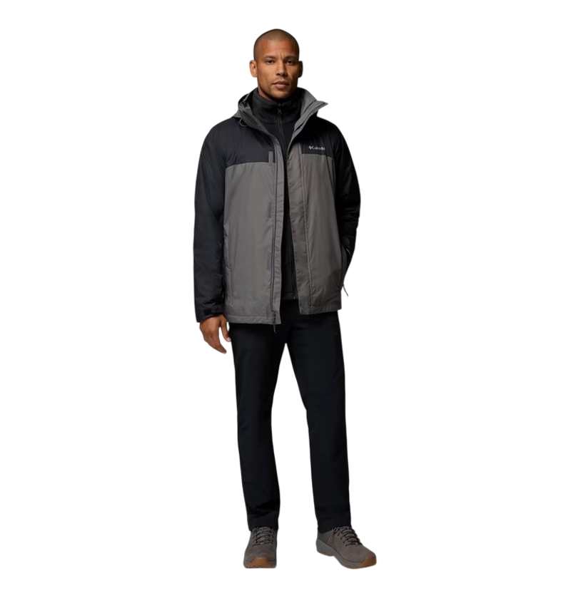 Columbia Men's Watertight Interchange Jacket in City Grey/Black