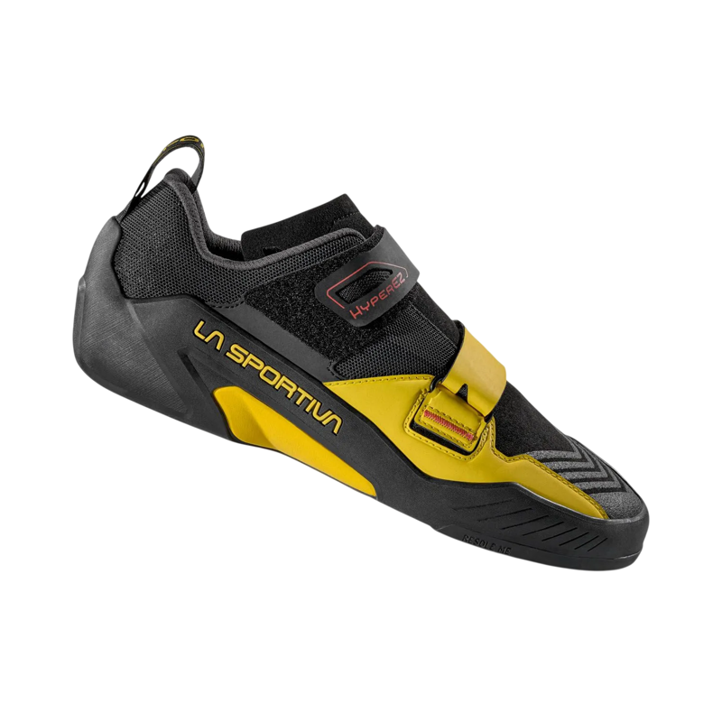 La Sportiva HyperEZ Climbing Shoes in Black/Yellow