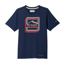 Columbia Kid's Tech Trail Utility Graphic Crew Tee in Collegiate Navy