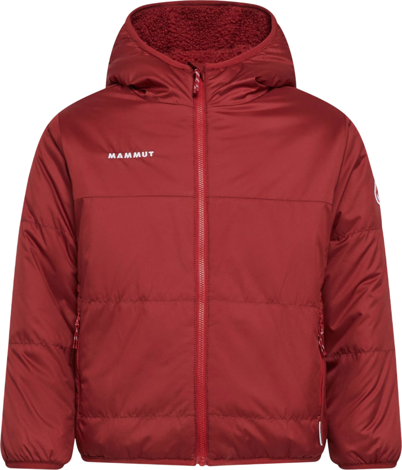 Mammut Kid's Waymarker IN Reversible Hooded Jacket in Dark Red/Dark Red