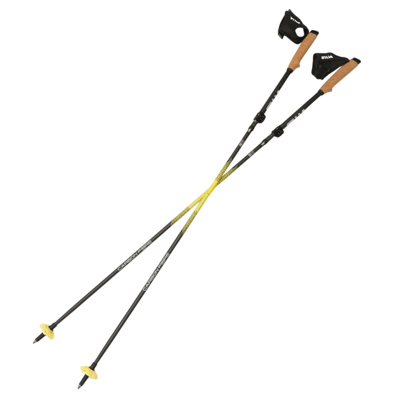 Silva Carbon Z Adjustable Running Poles in Black - 100-120cm