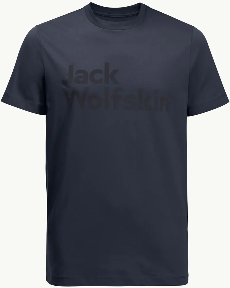 Jack Wolfskin Men's Brand T-Shirt in Night Blue