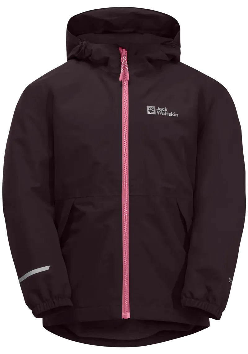 Jack Wolfskin Kid's Snowy Days Jacket in Boysenberry/Pink