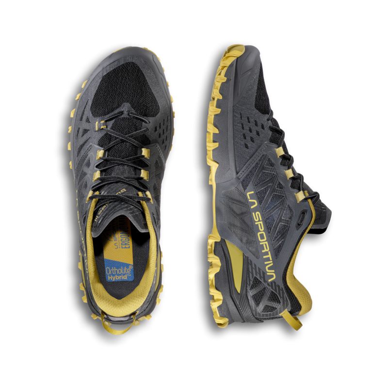 La Sportiva Bushido III Shoe in Black/Yellow-3