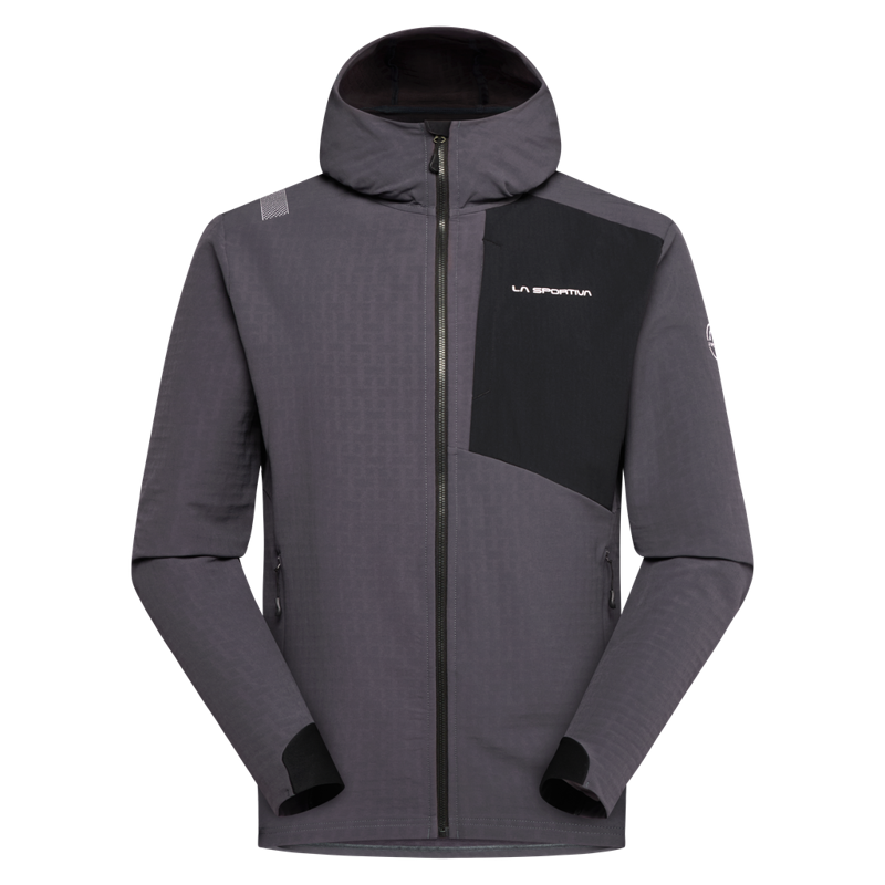La Sportiva Men's Descender Storm Jacket in Onyx/Chalk
