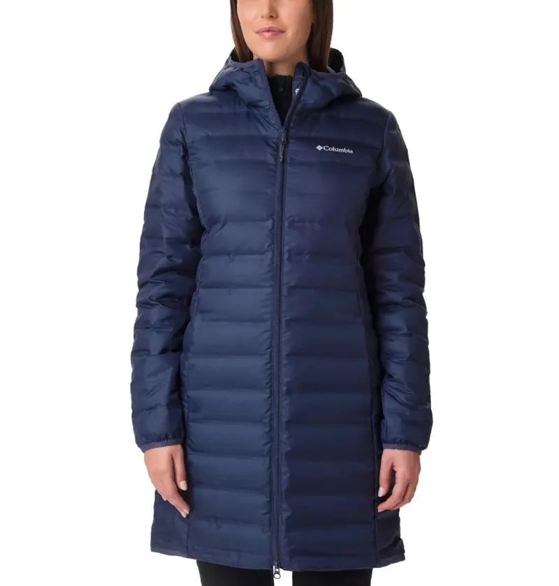 Columbia Women's Lake 22 Down Long Hooded Jacket in Nocturnal