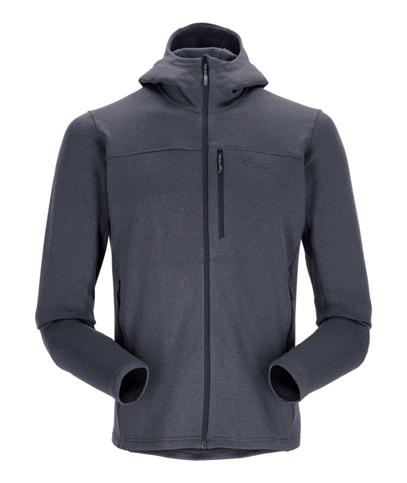 Rab Men's Mountain Grid Hoody in Beluga