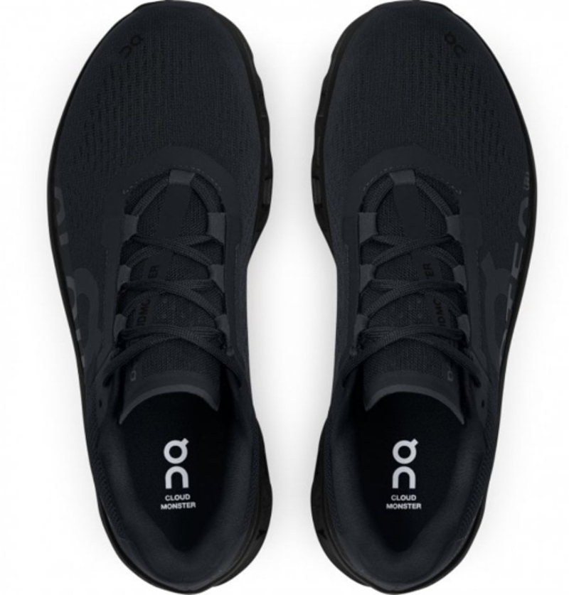 On Running Men's Cloudmonster Shoes in All Black -1