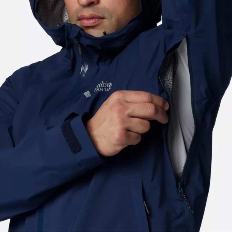 Columbia Men's Ampli-Dry Waterproof Shell Jacket in Collegiate Navy - Extended Sizes-2